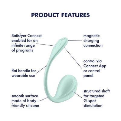 Смартвіброяйце Satisfyer Smooth Petal Connect App Mint Смартвіброяйце Satisfyer Smooth Petal Connect App Mint