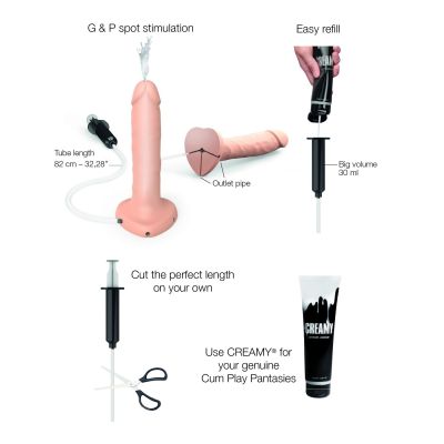 Фалоімітатор, що кінчає Strap-On-Me Squirting Cum Dildo Realistic Vanilla, діам. 3,5 см, силікон Фалоімітатор, що кінчає Strap-On-Me Squirting Cum Dildo Realistic Vanilla, діам. 3,5 см, силікон