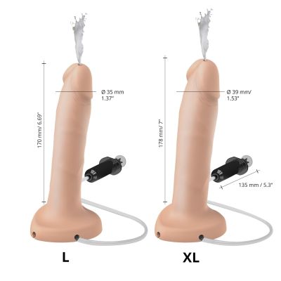 Фалоімітатор, що кінчає Strap-On-Me Squirting Cum Dildo Realistic Vanilla, діам. 3,5 см, силікон Фалоімітатор, що кінчає Strap-On-Me Squirting Cum Dildo Realistic Vanilla, діам. 3,5 см, силікон