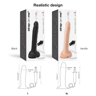 Фалоімітатор, що кінчає Strap-On-Me Squirting Cum Dildo Realistic Vanilla, діам. 3,5 см, силікон Фалоімітатор, що кінчає Strap-On-Me Squirting Cum Dildo Realistic Vanilla, діам. 3,5 см, силікон