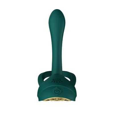 Смарт ерекційне кільце Zalo BAYEK Turquoise Green, подвійне з ввідною частиною, пульт ДК Смарт ерекційне кільце Zalo BAYEK Turquoise Green, подвійне з ввідною частиною, пульт ДК