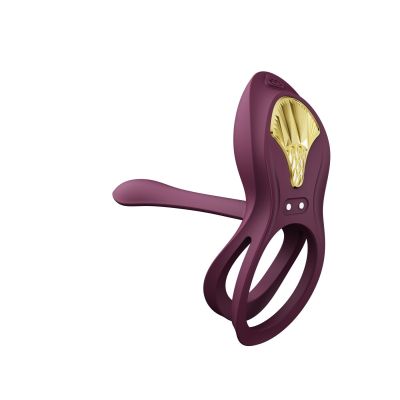 Смарт ерекційне кільце Zalo — BAYEK Velvet Purple, подвійне з ввідною частиною, пульт ДК Смарт ерекційне кільце Zalo — BAYEK Velvet Purple, подвійне з ввідною частиною, пульт ДК