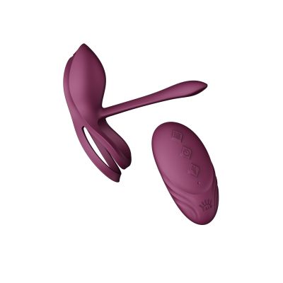 Смарт ерекційне кільце Zalo — BAYEK Velvet Purple, подвійне з ввідною частиною, пульт ДК Смарт ерекційне кільце Zalo — BAYEK Velvet Purple, подвійне з ввідною частиною, пульт ДК