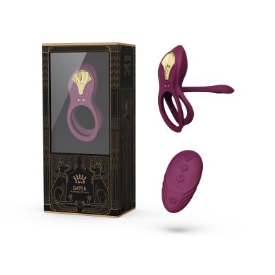 Смарт ерекційне кільце Zalo — BAYEK Velvet Purple, подвійне з ввідною частиною, пульт ДК Смарт ерекційне кільце Zalo — BAYEK Velvet Purple, подвійне з ввідною частиною, пульт ДК