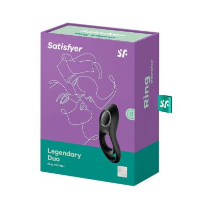 Ерекційне кільце з вібрацією Satisfyer Legendary Duo для члена та мошонки Ерекційне кільце з вібрацією Satisfyer Legendary Duo для члена та мошонки