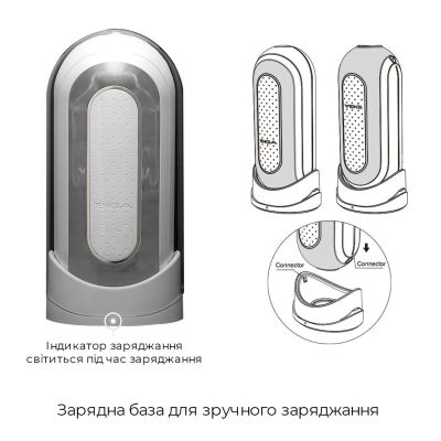 Мастурбатор Tenga Flip Zero Electronic Vibration White, змінна інтенсивність, розкладний