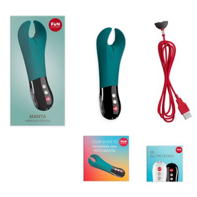 Вібратор для пеніса Fun Factory MANTA deep sea blue/black, підходить для парних ігор Вібратор для пеніса Fun Factory MANTA deep sea blue/black, підходить для парних ігор