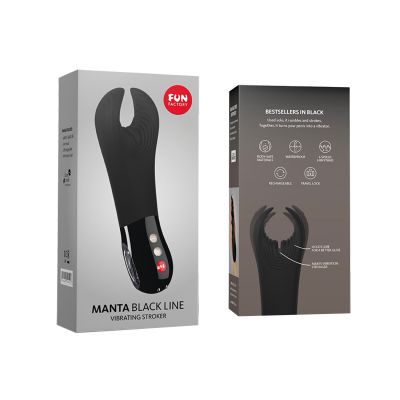 Вібратор для пеніса Fun Factory MANTA black, підходить для парних ігор Вібратор для пеніса Fun Factory MANTA black, підходить для парних ігор