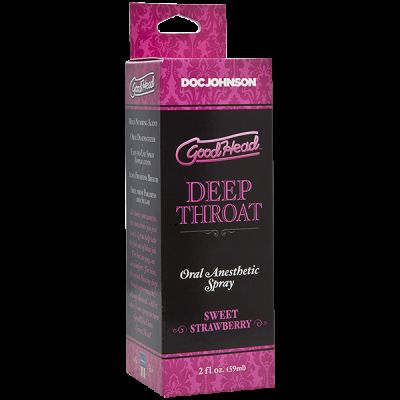 Спрей для мінету Doc Johnson GoodHead DeepThroat Spray - Sweet Strawberry 59 мл для глибокого мінету Спрей для мінету Doc Johnson GoodHead DeepThroat Spray - Sweet Strawberry 59 мл для глибокого мінету
