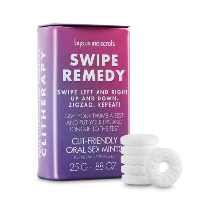 М'ятні цукерки Bijoux Indiscrets Swipe Remedy — Clitherapy oral sex mints без цукру М'ятні цукерки Bijoux Indiscrets Swipe Remedy — Clitherapy oral sex mints без цукру