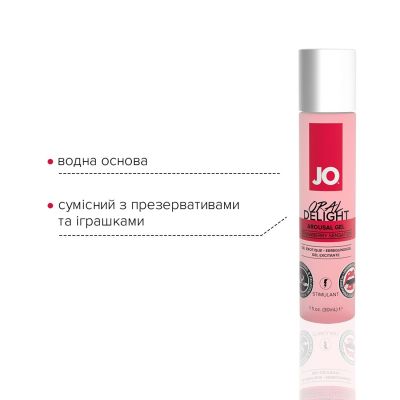 Гель для оральних пестощів System JO Oral Delight — Strawberry Sensation (30 мл), ефект «холод-тепло» Гель для оральних пестощів System JO Oral Delight — Strawberry Sensation (30 мл), ефект «холод-тепло»