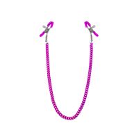 Затискачі для сосків з ланцюжком Feral Feelings — Nipple clamps Classic, рожевий Затискачі для сосків з ланцюжком Feral Feelings — Nipple clamps Classic, рожевий