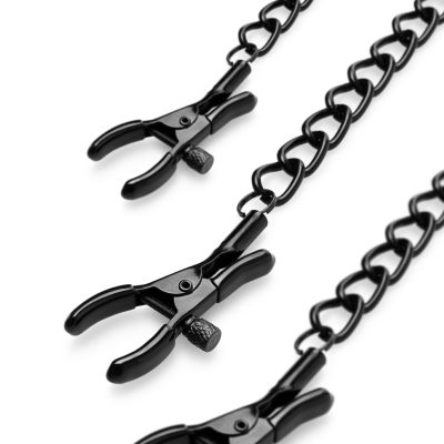 Затискачі для сосків та клітора Bedroom Fantasies Nipple & Clit Clamps — Black Затискачі для сосків та клітора Bedroom Fantasies Nipple & Clit Clamps — Black